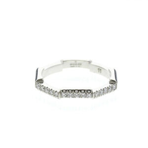 GUCCI Silver Diamond Love Ring